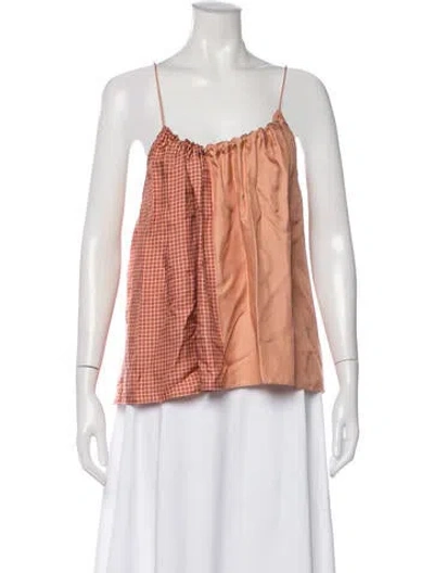 Pre-owned Helmut Lang Patterned Scoop Neck Top In Multi