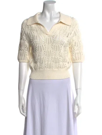 Pre-owned Helmut Lang Patterned Short Sleeve Crop Top In Neutral