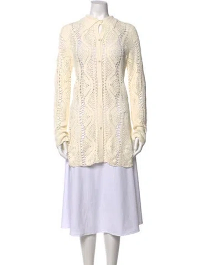 Pre-owned Helmut Lang Patterned Sweater In White