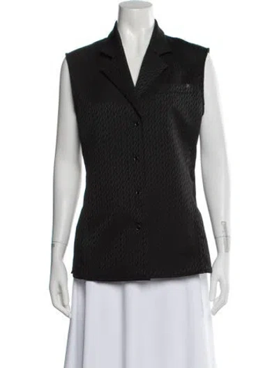 Pre-owned Helmut Lang Patterned Vest In Black