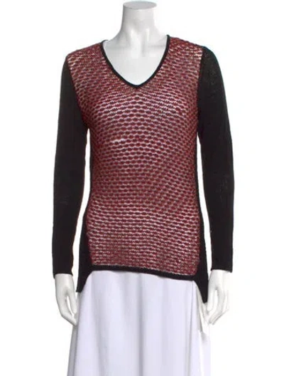 Pre-owned Helmut Lang Patterned V-neck Sweater W/ Tags In Multi