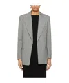 Helmut Lang Peak-lapel Single-breasted Blazer In Gray