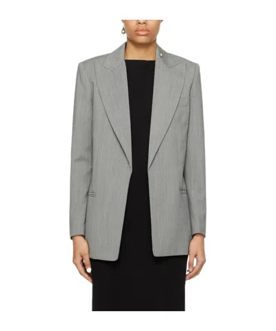 Helmut Lang Peak-lapel Single-breasted Blazer In Gray
