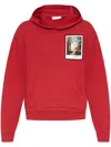 Helmut Lang Red River Postcard Hoodie In Red
