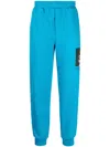 Helmut Lang Photographic-print Cotton Track Pants In Blue