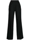 Helmut Lang High-waist Cotton Track Pants In Black