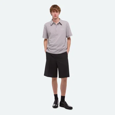 Helmut Lang Pique Polo Shirt In Gray