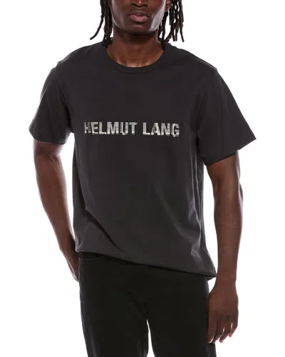 Helmut Lang Plaid Check Logo T-shirt In Black