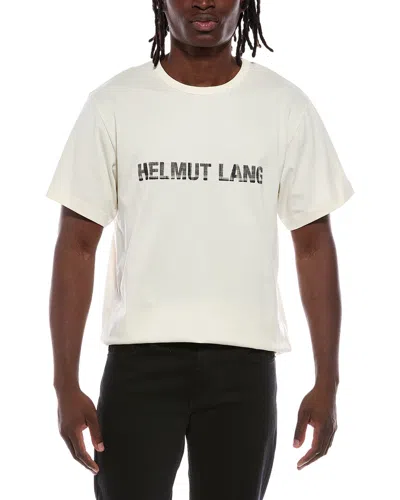 Helmut Lang Plaid Check Logo T-shirt In White