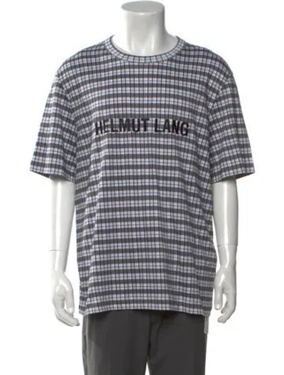Pre-owned Helmut Lang Plaid Print Crew Neck T-shirt W/ Tags In Multicolor