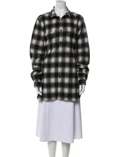 Pre-owned Helmut Lang Plaid Print Jacket In Black