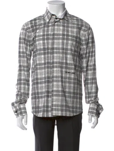 Pre-owned Helmut Lang Plaid Print Long Sleeve Shirt In Multi