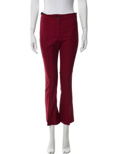 Pre-owned Helmut Lang Plaid Print Wide Leg Pants In Red