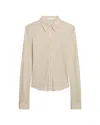 Helmut Lang Fluid Button-front Shirt In Nude