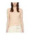 Helmut Lang Plain Knitted T-shirt In Nude