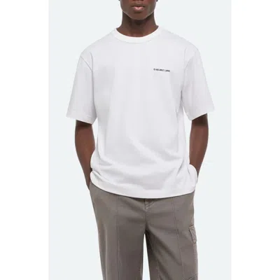 Helmut Lang Plastic Logo Cotton Graphic T-shirt In White