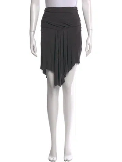 Pre-owned Helmut Lang Pleated Accents Knee-length Skirt In Gray