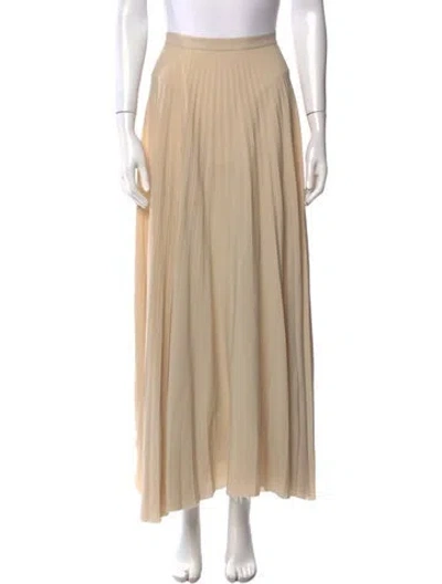 Pre-owned Helmut Lang Pleated Accents Long Skirt In Neutral
