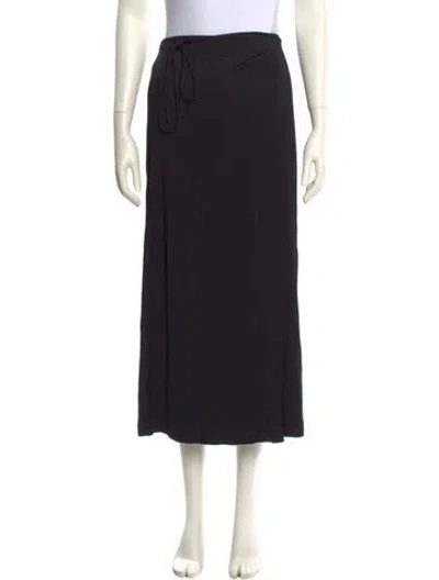 Pre-owned Helmut Lang Pleated Accents Midi Length Skirt In Black