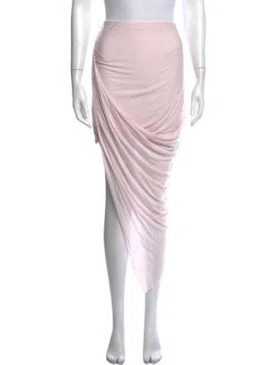 Pre-owned Helmut Lang Pleated Accents Midi Length Skirt In Pink