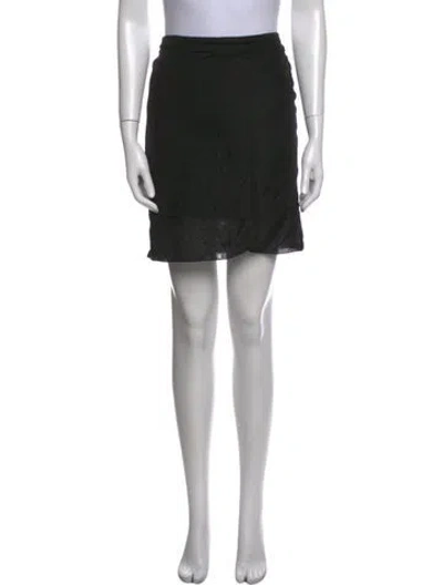 Pre-owned Helmut Lang Pleated Accents Mini Skirt In Black