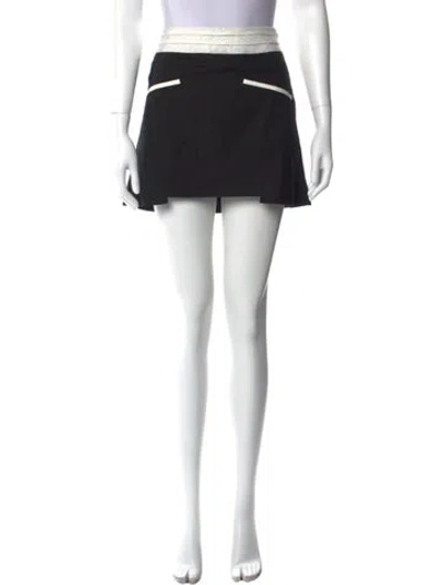 Pre-owned Helmut Lang Pleated Accents Mini Skirt In Black