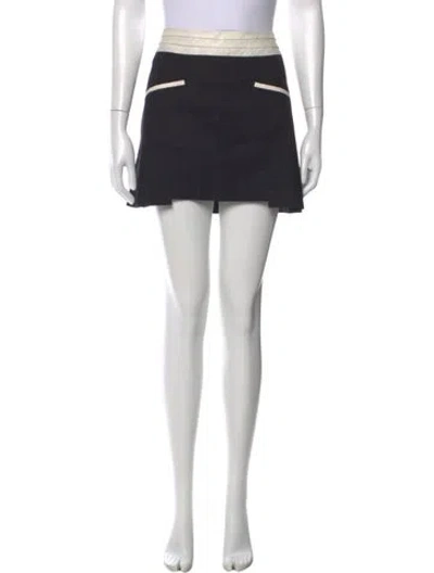 Pre-owned Helmut Lang Pleated Accents Mini Skirt In Black
