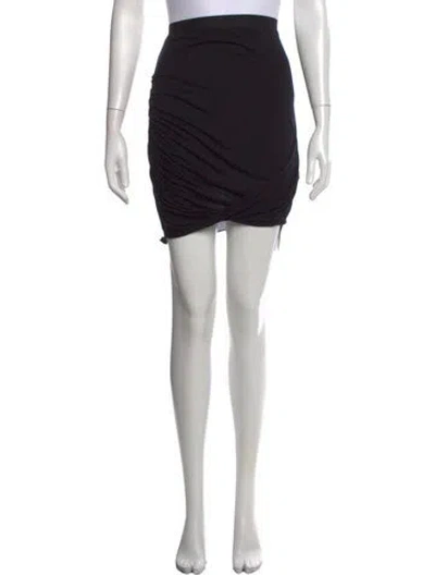 Pre-owned Helmut Lang Pleated Accents Mini Skirt In Black