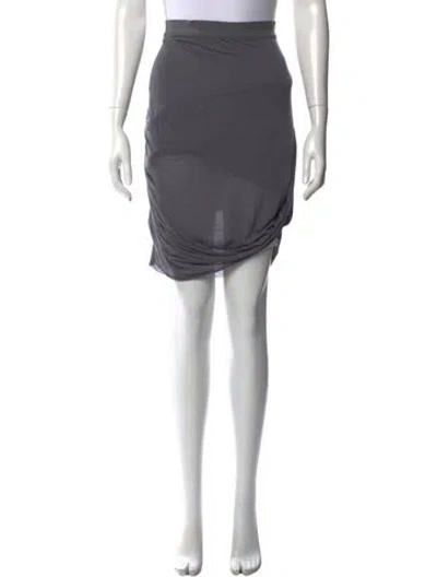 Pre-owned Helmut Lang Pleated Accents Mini Skirt In Grey