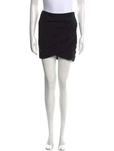 Pre-owned Helmut Lang Pleated Accents Mini Skirt W/ Tags In Black
