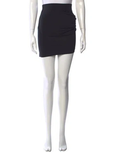 Pre-owned Helmut Lang Pleated Accents Mini Skirt W/ Tags In Black