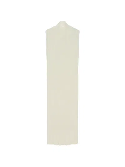 Helmut Lang Pleated Dress In White