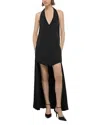 Helmut Lang Pleated Halter Vest Dress In Black