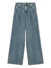 Helmut Lang Pleated Jeans In Blue