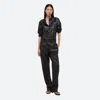 Helmut Lang Pleated Leather Classic Shirt In Black