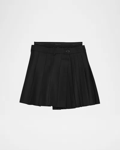 Helmut Lang Pleated Logo Waistband Skort