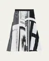 Helmut Lang Pleated Midi Skirt In Black