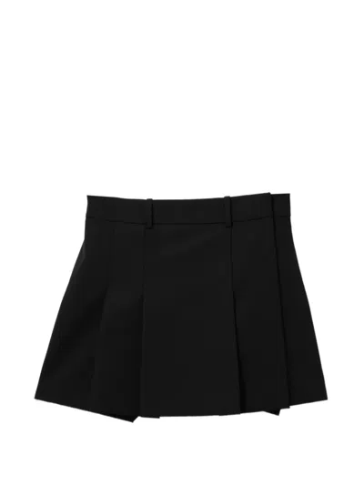 Helmut Lang Pleated Mini Skirt In Black