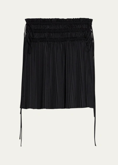 Helmut Lang Pleated Mini Skirt In Blk