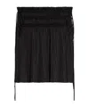 Helmut Lang Pleated Rope Skirt In Black