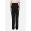 Helmut Lang Tapered Wool Twill Straight Leg Pants In Black - 001