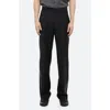 Helmut Lang Pleated Side Zip Wool Trousers In Black