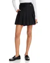 Helmut Lang Pleated Wool Skort In Black