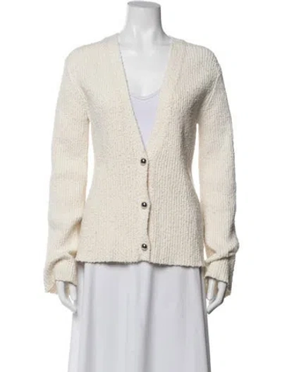 Pre-owned Helmut Lang Plunge Neckline Sweater In Neutrals