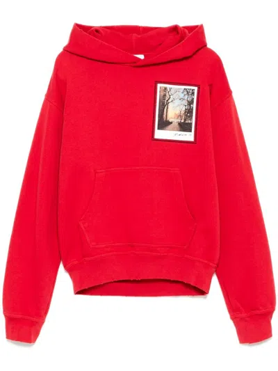 Helmut Lang Pocket Hoodie In Red