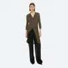 Helmut Lang Pointelle Polo Dress In Cognac