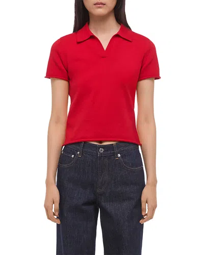 Helmut Lang Polo Top In Red