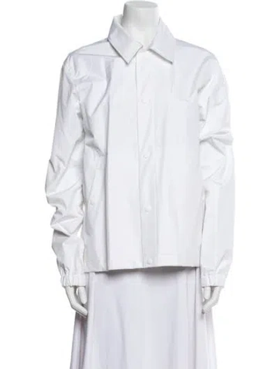 Pre-owned Helmut Lang Polyester Jacket In White