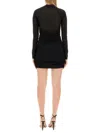 Helmut Lang Polyester Mini Dress In Black