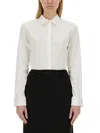 Helmut Lang Cotton Slash-detail Shirt In White